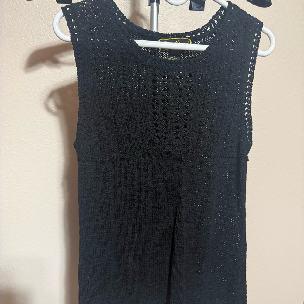 Mirasol Black Knit Tank Top